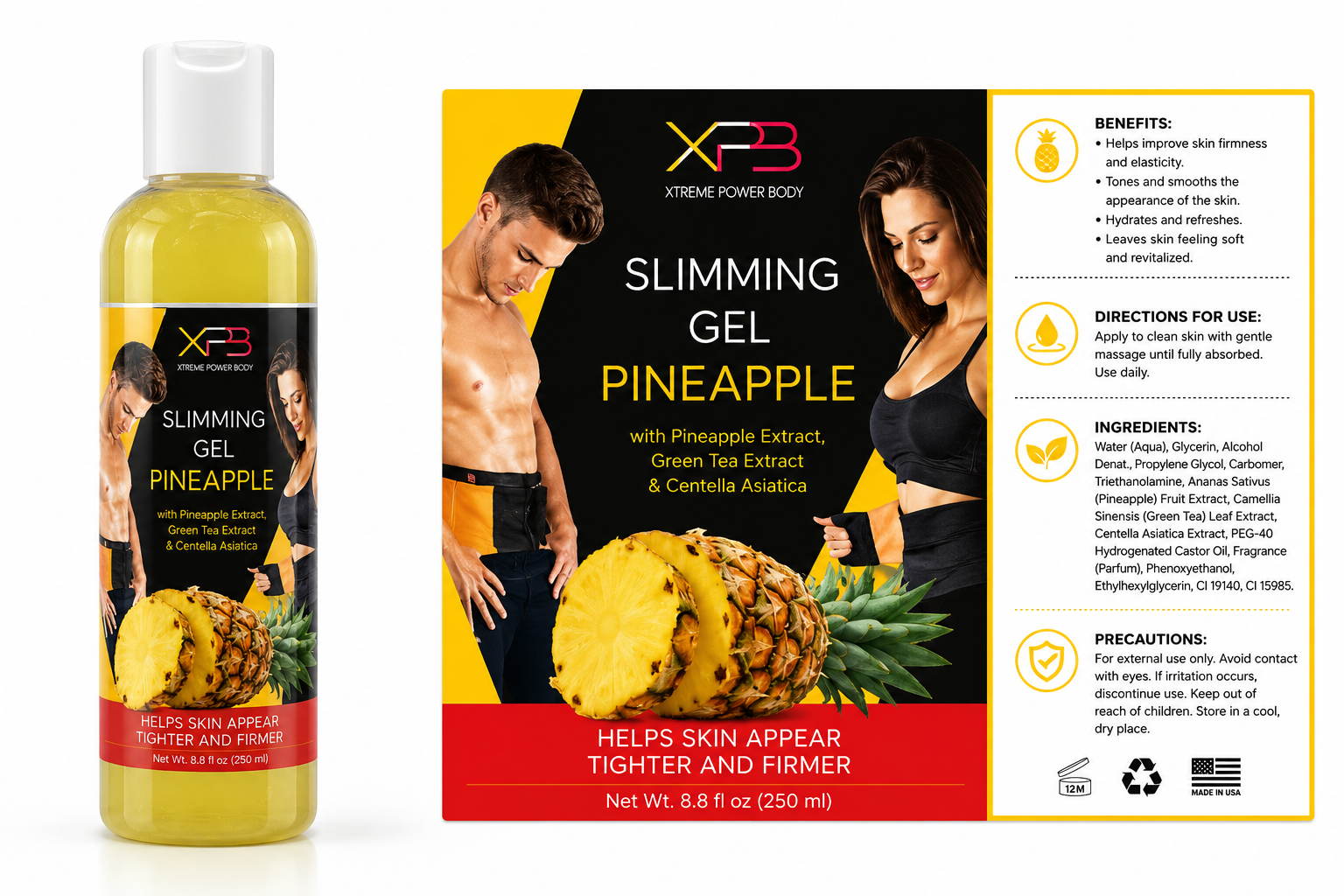 Kit 3 Pineapple Reducer Gel - Image 2